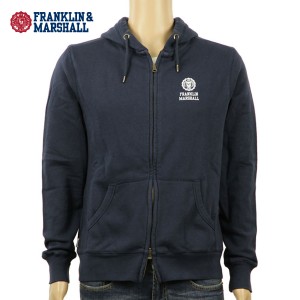 フランクリン マーシャル パーカー メンズ 正規販売店 FRANKLIN＆MARSHALL LOGO ZIP UP PARKA NAVY FLMCA092AM 4062 D00S20