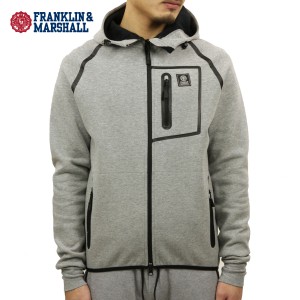 フランクリン マーシャル パーカー メンズ 正規販売店 FRANKLIN＆MARSHALL ZIP UP FLEECE PARKA DARK GREY MELANGE FLMLA150AM 4111 D00S