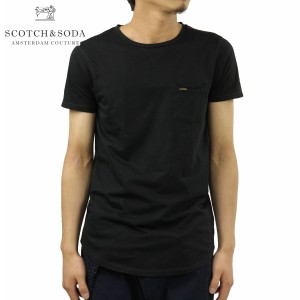 スコッチアンドソーダ Tシャツ 正規販売店 SCOTCH＆SODA 半袖Tシャツ Shortsleeve tee with curved both hem in mela 父の日 プレゼント 