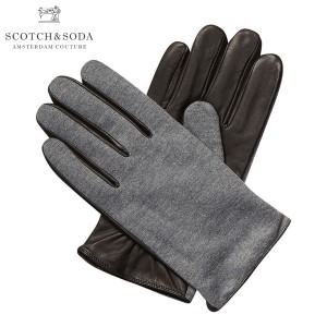 スコッチアンドソーダ SCOTCH＆SODA 正規販売店 手袋 Gloves in leather and wool quality 101872 7F D00S20