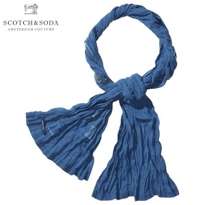 スコッチアンドソーダ SCOTCH＆SODA 正規販売店 メンズ スカーフ Ams Blauw Overdyed Lightweight Scarf 100615 51 D00S20