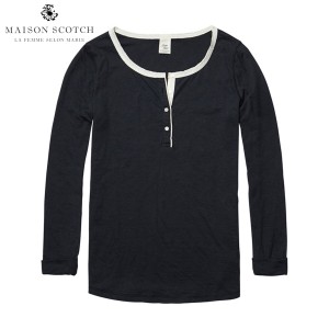 【ポイント10倍 5/3 0:00〜5/3 23:59】 メゾンスコッチ レディース Tシャツ ロンT 正規販売店 MAISON SCOTCH 長袖Tシャツ Home Alone lon