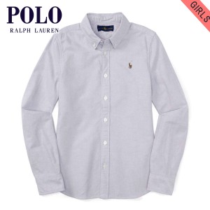 ポロ ラルフローレン キッズ シャツ ガールズ 子供服 正規品 POLO RALPH LAUREN CHILDREN 長袖シャツ COTTON OXFORD  父の日 プレゼント 