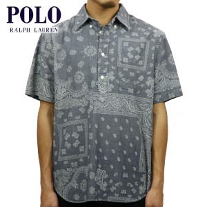 ポロ ラルフローレン シャツ メンズ 正規品 POLO RALPH LAUREN 半袖シャツ INDIGO BANDANNA CHAMBRAY SHIRT D00S20