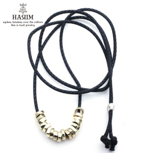 ハリム HARIM ネックレス ROCK BEADS CODE NECK W K18coating HRP117 GPC SILVER 925 K18YG GOLD PLATING