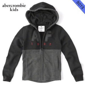 アバクロキッズ パーカー ボーイズ 子供服 正規品 AbercrombieKids logo full zip hoodie 222-628-0016-091 D00S20 父の日 プレゼント ラ