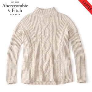 アバクロ セーター レディース 正規品 Abercrombie＆Fitch BOXY CABLE TURTLENECK SWEATER 150-490-0797-100 D00S20