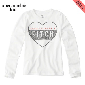 アバクロキッズ Tシャツ ロンT ガールズ 子供服 正規品 AbercrombieKids 長袖Tシャツ long-sleeve logo graphic tee 257-891-0030-001 D0