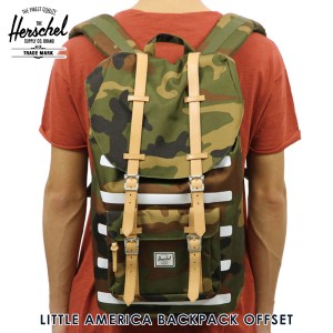 ハーシェル バッグ 正規販売店 Herschel Supply ハーシェルサプライ バッグ LITTLE AMERICA BACKPACK OFFSET 10014-01457-OS WOODLAND CA