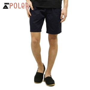 ポーラー ショートパンツ メンズ 正規販売店 POLER ボトムス GULLY PULLON SHORT 718105-NVY NAVY D00S15 父の日 プレゼント ラッピング