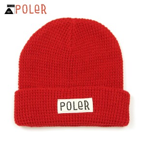 ポーラー POLER 正規販売店 帽子 ビーニー WORKERMAN BEANIE RED 213ACU7901-RED 父の日 プレゼント ラッピング