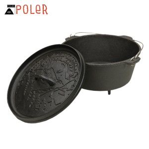 ポーラー POLER 正規販売店 アウトドア ダッチオーブン CAST IRON DUTCH OVEN 221ACU9004 CAST IRON 父の日 プレゼント ラッピング