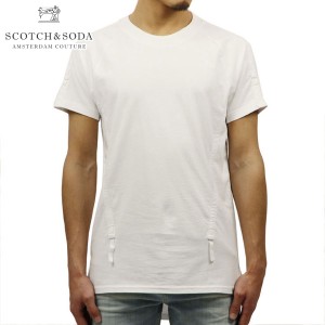 スコッチアンドソーダ Tシャツ 正規販売店 SCOTCH＆SODA 半袖Tシャツ GARMENT DYED CREWNECK TEE IN STRETCH COTTON TWILL QUALITY 13651