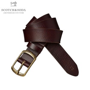 スコッチアンドソーダ SCOTCH＆SODA 正規販売店 メンズ ベルト LEATHER BELT 136657 0007 BROWN