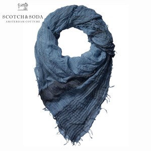 スコッチアンドソーダ スカーフ 正規販売店 SCOTCH＆SODA COLD DYED SQUARE SCARF 136607 0134 WASHED D00S15 父の日 プレゼント ラッピ