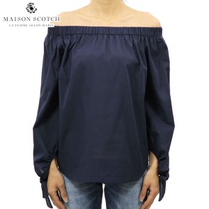 メゾンスコッチ MAISON SCOTCH 正規販売店 レディース 長袖カットソー OFF THE SHOULDER COTTON TOP 136777 2 NIGHT