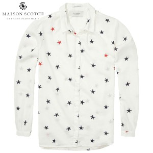 メゾンスコッチ MAISON SCOTCH 正規販売店 レディース 長袖シャツ ALL-OVER PRINTED SHIRT 134799 19 COMBO C D00S15