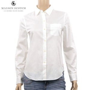 メゾンスコッチ MAISON SCOTCH 正規販売店 レディース 長袖シャツ CLEAN SUMMER SHIRT 134811 1 DENIM W D00S15