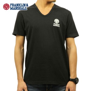 フランクリン マーシャル Tシャツ 正規販売店 FRANKLIN＆MARSHALL 半袖Tシャツ V-NECK TEE BLACK TSMF174AN 4006 0021