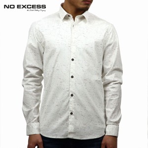 ノーエクセス NO EXCESS 正規販売店 メンズ ドレスシャツ STRETCH SHIRT WHITE 480208 010 父の日 プレゼント ラッピング