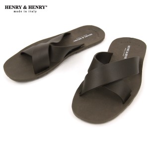 ヘンリーアンドヘンリー サンダル メンズ レディース 正規販売店 HENRY＆HENRY ビーチサンダル クロス CROSS SANDAL MARRON 29