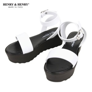 ヘンリーアンドヘンリー HENRY＆HENRY 正規販売店 レディース サンダル GRACE CINT WHITE / NERO SOLE