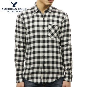 20%OFFセール 【販売期間 6/3 0:00〜6/3 23:59】 アメリカンイーグル シャツ メンズ 正規品 AMERICAN EAGLE 長袖シャツ ボタンダウンシャ