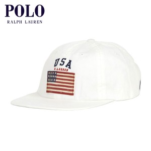 ポロ ラルフローレン POLO RALPH LAUREN 正規品 メンズ 帽子 キャップ COTTON CHINO SIX PANEL FLAG CAP 父の日 プレゼント ラッピング