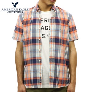 アメリカンイーグル シャツ メンズ 正規品 AMERICAN EAGLE 半袖シャツ AEO SHORT SLEEVE MADRAS SHIRT 2154-9804-615