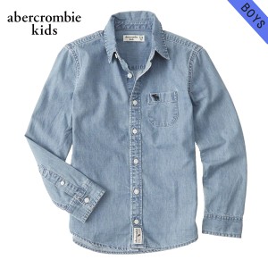 アバクロキッズ シャツ ボーイズ 子供服 正規品 AbercrombieKids 長袖シャツ long sleeve denim shirt 225-680-0745-020