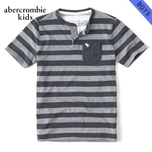 アバクロキッズ Tシャツ 子供服 正規品 AbercrombieKids 半袖Tシャツ ヘンリーネックTシャツ pocket icon henley 221-651-4260-026 父の