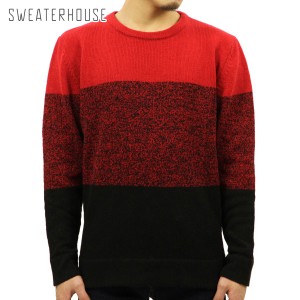 セーターハウス セーター メンズ 正規販売店 SWEATERHOUSE CREW NECK KNIT SWEATER 1KN1277 6050 RED PATTERN