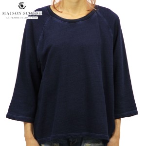 メゾンスコッチ MAISON SCOTCH 正規販売店 レディース スウェット HOME ALONE SHORT SLEEVE SWEAT DC 138500 51 43820 INDIGO