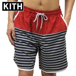 キス 水着 メンズ 正規品 KITH スイムパンツ KITH ROCKAWAY SHORT KH7002-106 RED / NAVY