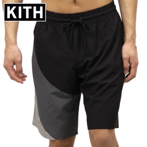 キス 水着 メンズ 正規品 KITH スイムパンツ KITH CONEY SWIM TRUNK KH7001-100 BLACK / GREY 父の日 プレゼント ラッピング