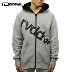 リバーサル パーカー メンズ 正規販売店 REVERSAL rvddw  ジップアップパーカー COLOR ZIP SWEAT PARKA rv17aw013 HEATHER GRAY