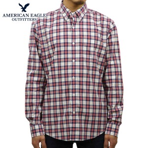 アメリカンイーグル AMERICAN EAGLE 正規品 メンズ 長袖 ボタンダウンシャツ AE PLAID POPLIN BUTTON-DOWN SHIRT 0153-1272-106