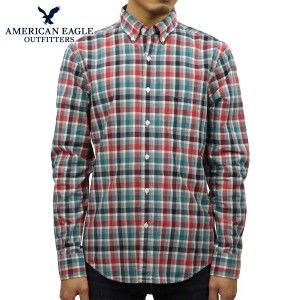 アメリカンイーグル AMERICAN EAGLE 正規品 メンズ 長袖 ボタンダウンシャツ AE PLAID POPLIN BUTTON-DOWN SHIRT 0153-1272-900