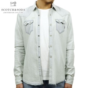 スコッチアンドソーダ SCOTCH＆SODA 正規販売店 メンズ 長袖ウェスタンシャツ AMS BLAUW SAWTOOTH SHIRT IN SEASONAL WASHES 141265 0Q 5