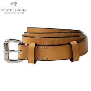 スコッチアンドソーダ ベルト メンズ 正規販売店 SCOTCH＆SODA レザーベルト AMS BLAUW LEATHER BELT 141345 0165 59300 LIGHT B D