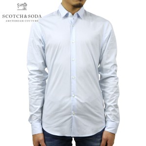 スコッチアンドソーダ シャツ メンズ 正規販売店 SCOTCH＆SODA ワイシャツ BASIC NOS CLASSIC LONGSLEEVE SHIRT IN CRISPY 132837 50 BLU