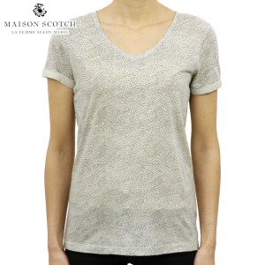 メゾンスコッチ MAISON SCOTCH 正規販売店 レディース 無地 Vネック 半袖Tシャツ ALLOVER PRINTED S/S TEE 141453 20 54409 COMBO D D