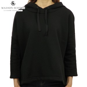 メゾンスコッチ MAISON SCOTCH 正規販売店 レディース プルオーバーパーカー CLUB NOMADE HOODIE IN COOL NEW FIT 141432 08 53816 BLACK