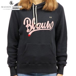 メゾンスコッチ MAISON SCOTCH 正規販売店 レディース プルオーバーパーカー HOODIE WITH BLAUW CHEST ARTWORK 143881 58 53820 NIGHT D