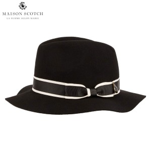 メゾンスコッチ MAISON SCOTCH 正規販売店 レディース フェルト ハット FELT HAT WITH SHINY BOW 141518 08 58801 BLACK D