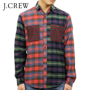 ジェイクルー J.CREW 正規品 メンズ ボタンダウン 長袖ネルシャツ SLIM MIXED FLANNEL SHIRT H2110 HOLIDAY PLAID