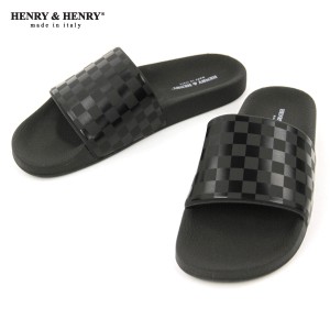 ヘンリーアンドヘンリー HENRY＆HENRY 正規販売店 サンダル シャワーサンダル 180 CHECKER SHOWER SANDAL BLACK CHECKER BLACK SOLE