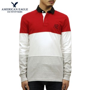 アメリカンイーグル ラガーシャツ メンズ 正規品 AMERICAN EAGLE 長袖ラガーシャツ AE Long Sleeve Rugby Shirt 5171-8845-600 父の日 プ