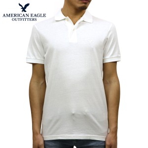 アメリカンイーグル AMERICAN EAGLE 正規品 メンズ ワンポイントロゴ 半袖ポロシャツ AE Logo Jersey Polo Shirt 1165-8851-100