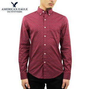 アメリカンイーグル シャツ メンズ 正規品 AMERICAN EAGLE 長袖シャツ ボタンダウンシャツ AE POPLIN BUTTON UP SHIRT 0153-1602-622